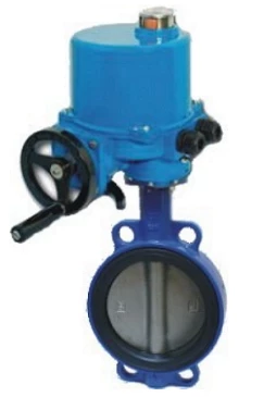 Затвор дисковый поворотный ABRA Ду150 Ру16 BUV-VF863D, межфланцевый, корпус - чугун, диск - нержавеющая сталь, с электроприводом, NBR в Казани