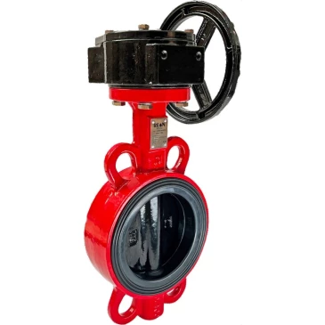 Затвор дисковый поворотный REON Ду40 Ру16 EPDM RSV83RED корпус - чугун, диск - чугун, редуктор в Казани