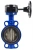 Затвор дисковый поворотный ABRA Ду100 Ру16 BUV-VF826D, межфланцевый, корпус - чугун, диск - чугун, редуктор, EPDM в Казани
